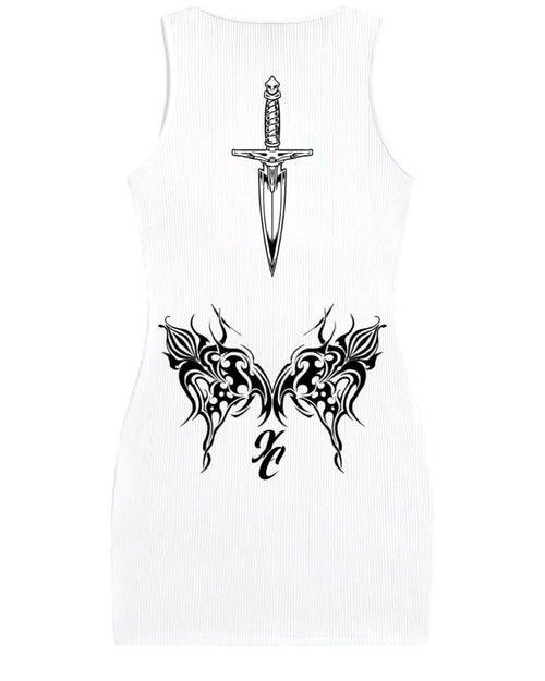 WHITE XELA CARTEL TANK DRESS